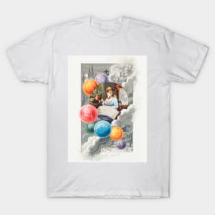 Bubbles of Wishes Antique Christmas Card T-Shirt